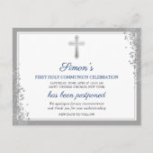 Uitgestelde aankondiging Zilverige Eerste Heilige  Briefkaart (Voorkant)