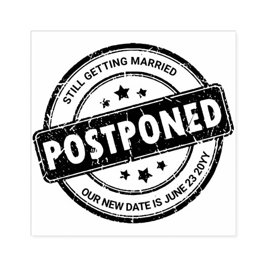 Uitgestelde afspraak met uw nieuwe datumstempel rubberstempel (Afrduk)