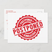 Uitgestelde annulering van gebeurtenis Verander de Briefkaart (Voorkant / Achterkant)