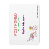 Uitgestelde Baby shower met nieuwe datum en RSVP Magneet (Verticaal)