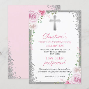 Uitgestelde bekendmaking Roze Floral eerste medede Kaart