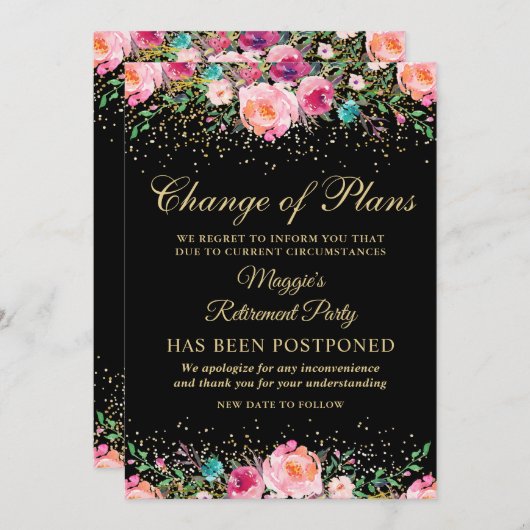 Uitgestelde bekendmaking van de Partij voor de Pen Kaart (Voorkant / Achterkant)