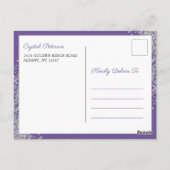 Uitgestelde bekendmaking Zilver Paarse 1e communiq Briefkaart (Achterkant)