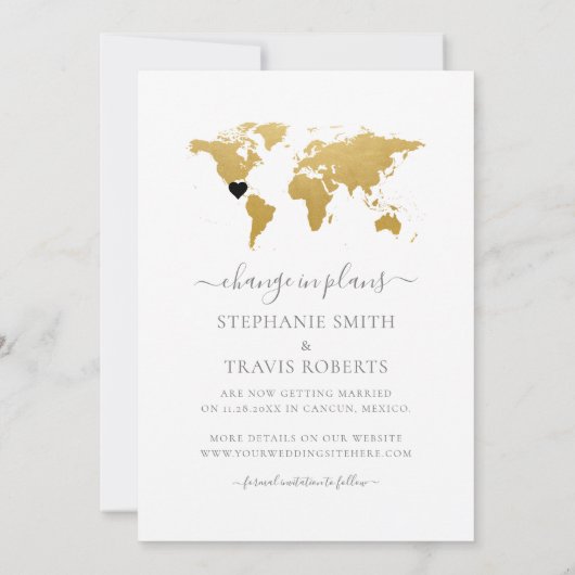 Uitgestelde bestemming Weddenschap Gold Map Aankondiging (Achterkant)