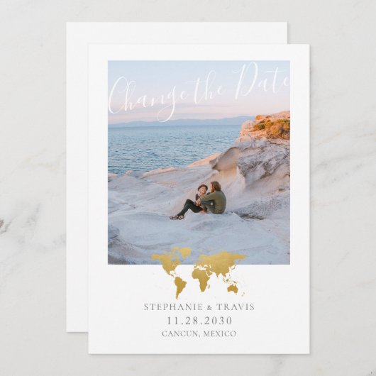 Uitgestelde bestemming Weddenschap Gold Map Aankondiging (Voorkant / Achterkant)