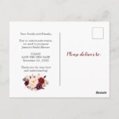 Uitgestelde Briefkaart voor bekendmaking Vrijgezel (Achterkant)