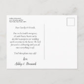 Uitgestelde bruiloft aankondigingskaart (Achterkant)