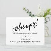 Uitgestelde bruiloft 'Hele'. Aankondiging (Staand voorkant)