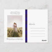 UITGESTELDE BRUILOFT Home Hume Clan Tartan Plaid Briefkaart (Achterkant)