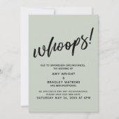 Uitgestelde bruiloft humoristische "Whoops!" Sage  Kaart (Voorkant)