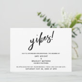 Uitgestelde bruiloft humoristische "Yikes!" aankon Kaart (Staand voorkant)