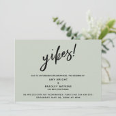 Uitgestelde bruiloft humoristische yikes! Sage Gre Kaart (Staand voorkant)