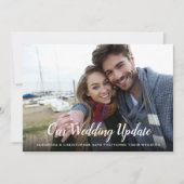 Uitgestelde bruiloft met foto-calligrafie kaart (Voorkant)