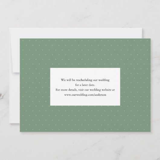 Uitgestelde bruiloft met foto-calligrafie kaart (Achterkant)