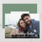 Uitgestelde bruiloft met foto-calligrafie kaart (Voorkant / Achterkant)