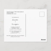 Uitgestelde bruiloft met fotokalligrafie briefkaart (Achterkant)