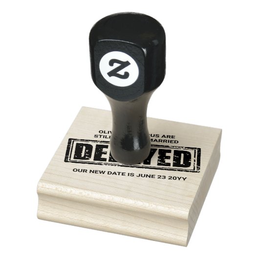 Uitgestelde Bruiloft met je nieuwe datumstempel Rubberstempel (Stempel)