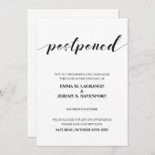 Uitgestelde bruiloft met nieuwe datum aankondiging (Voorkant / Achterkant)