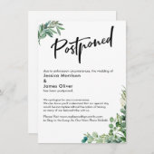 Uitgestelde bruiloft met Waterverf - Eucalyptuskaa Kaart (Voorkant / Achterkant)