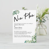 Uitgestelde bruiloft "Nieuw plan met Eucalyptus Ka Kaart (Staand voorkant)