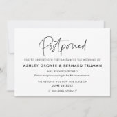 Uitgestelde bruiloft Nieuwe datum aankondigingskaa Kaart (Voorkant)