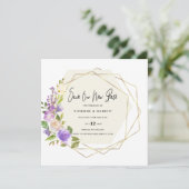 Uitgestelde bruiloft nieuwe datum huwelijk save the date (Staand voorkant)