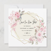 Uitgestelde bruiloft nieuwe datum huwelijk save the date (Voorkant)