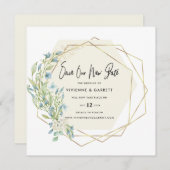 Uitgestelde bruiloft nieuwe datum huwelijk save the date (Voorkant / Achterkant)