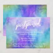 Uitgestelde bruiloft pastel Waterverf Wassen Kaart (Voorkant / Achterkant)