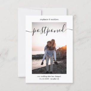 Uitgestelde bruiloft Wijzig de datum Foto Save The Date