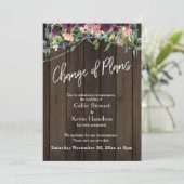 Uitgestelde bruiloft wijziging plannen Kaart hout (Staand voorkant)