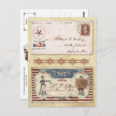 Uitgestelde Burgeroorlog Enveloppen met de Unie Briefkaart (Voorkant / Achterkant)