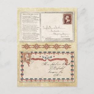 Uitgestelde Burgeroorlog Enveloppen met de Unie Briefkaart