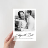 Uitgestelde chic huwelijksdatum met nieuwe datum f aankondiging