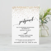 Uitgestelde Confetti- en hartenscript voor weddens Kaart (Staand voorkant)