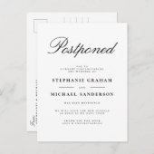 Uitgestelde Elegante Script Trouwkaart Uitnodiging Briefkaart (Voorkant / Achterkant)