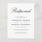 Uitgestelde Elegante Script Trouwkaart Uitnodiging Briefkaart (Voorkant)