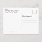 Uitgestelde Elegante Uitnodiging Voor Een Trouwfee Briefkaart (Achterkant)