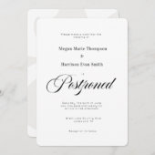 Uitgestelde Elegante Uitnodiging voor het Huwelijk (Voorkant / Achterkant)