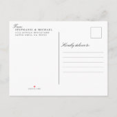 Uitgestelde Elegante Uitnodiging Voor Trouwfeest i (Achterkant)