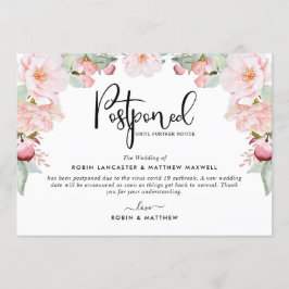 Uitgestelde evenementaankondiging, Blush Floral Kaart