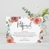Uitgestelde evenementaankondiging, Blush Peach Car Kaart (Staand voorkant)