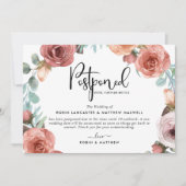 Uitgestelde evenementenaankondiging Dusty Blue Pea Kaart (Voorkant)