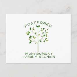 Uitgestelde gezinshereniging Eenvoudige groene sta Uitnodiging Briefkaart