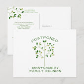 Uitgestelde gezinshereniging Eenvoudige groene sta Uitnodiging Briefkaart (Voorkant / Achterkant)