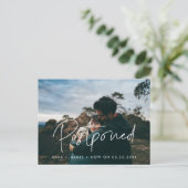 Uitgestelde huwelijksaankondiging briefkaart (Staand voorkant)