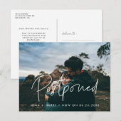 Uitgestelde huwelijksaankondiging briefkaart (Voorkant / Achterkant)