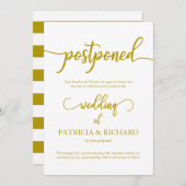 Uitgestelde huwelijksaankondiging Elegant Gold Scr Kaart (Voorkant / Achterkant)