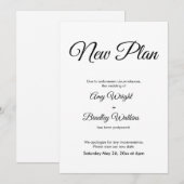 Uitgestelde huwelijksaankondiging Elegant nieuw pl Kaart (Voorkant / Achterkant)