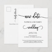 Uitgestelde Huwelijksaankondiging Nieuwe Datum Briefkaart (Voorkant / Achterkant)